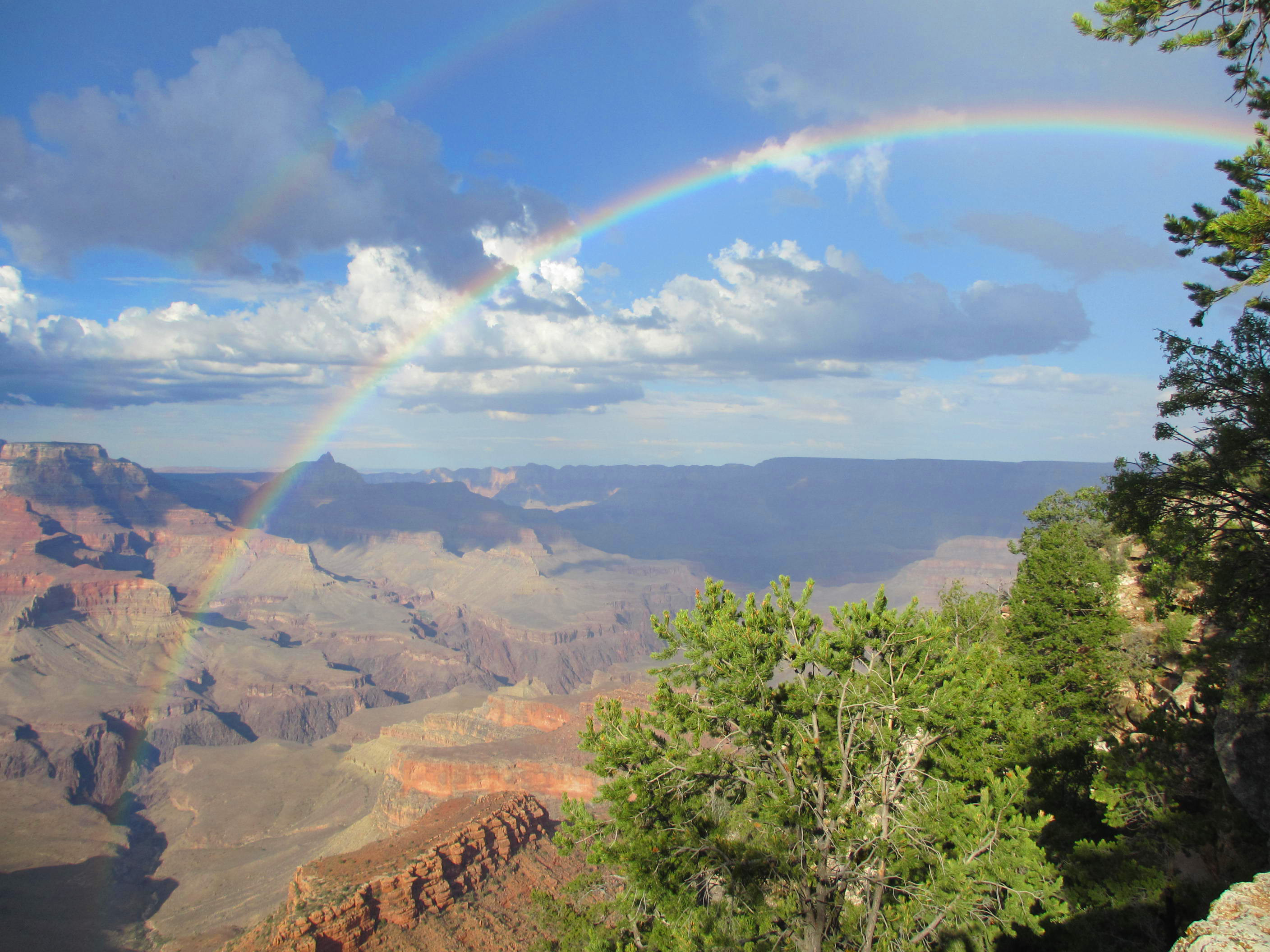 Summer Rainbow from Shoshone Point on the South Rim.
