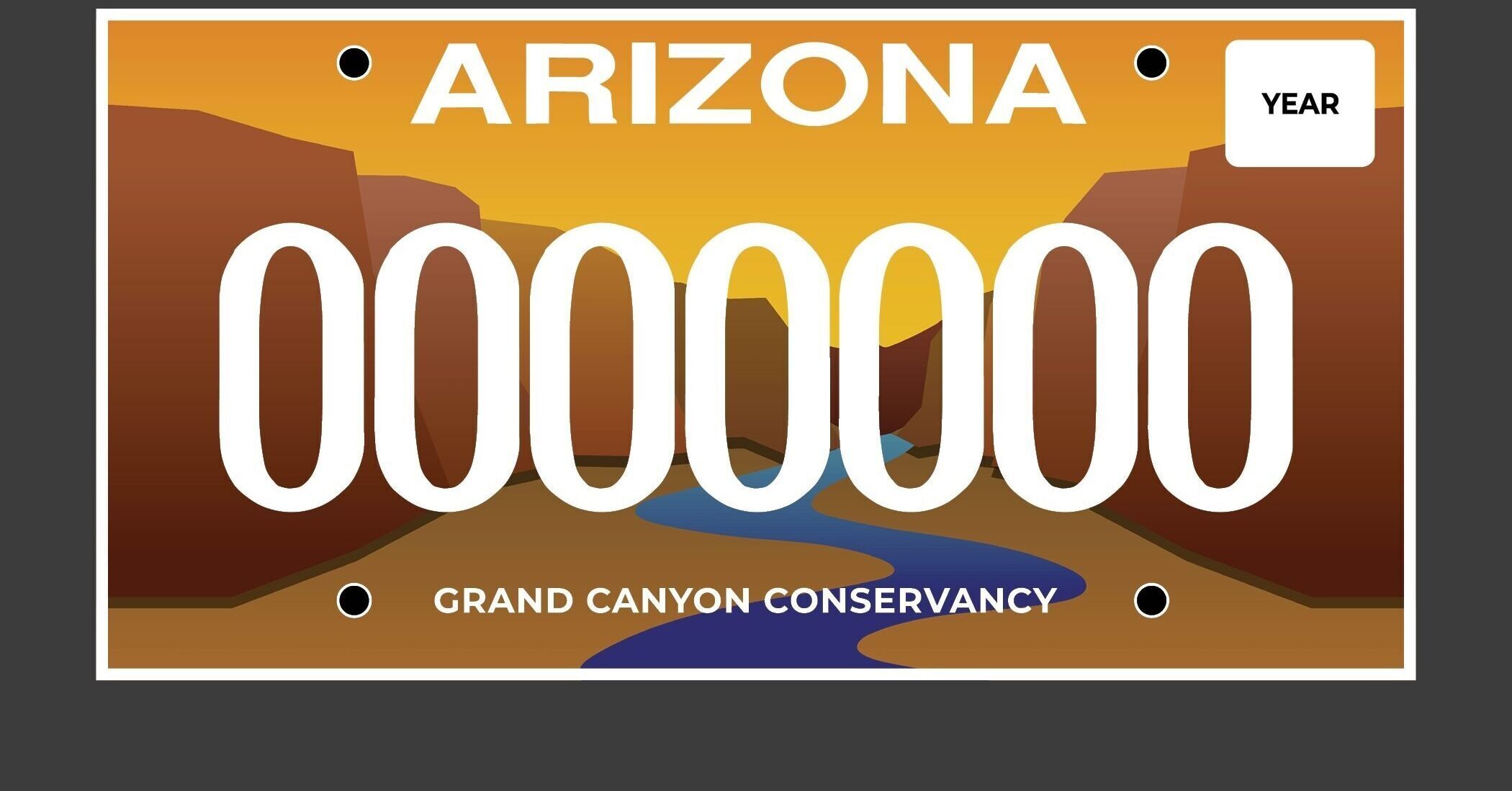 AZ GCC License Plate Template New Colored
