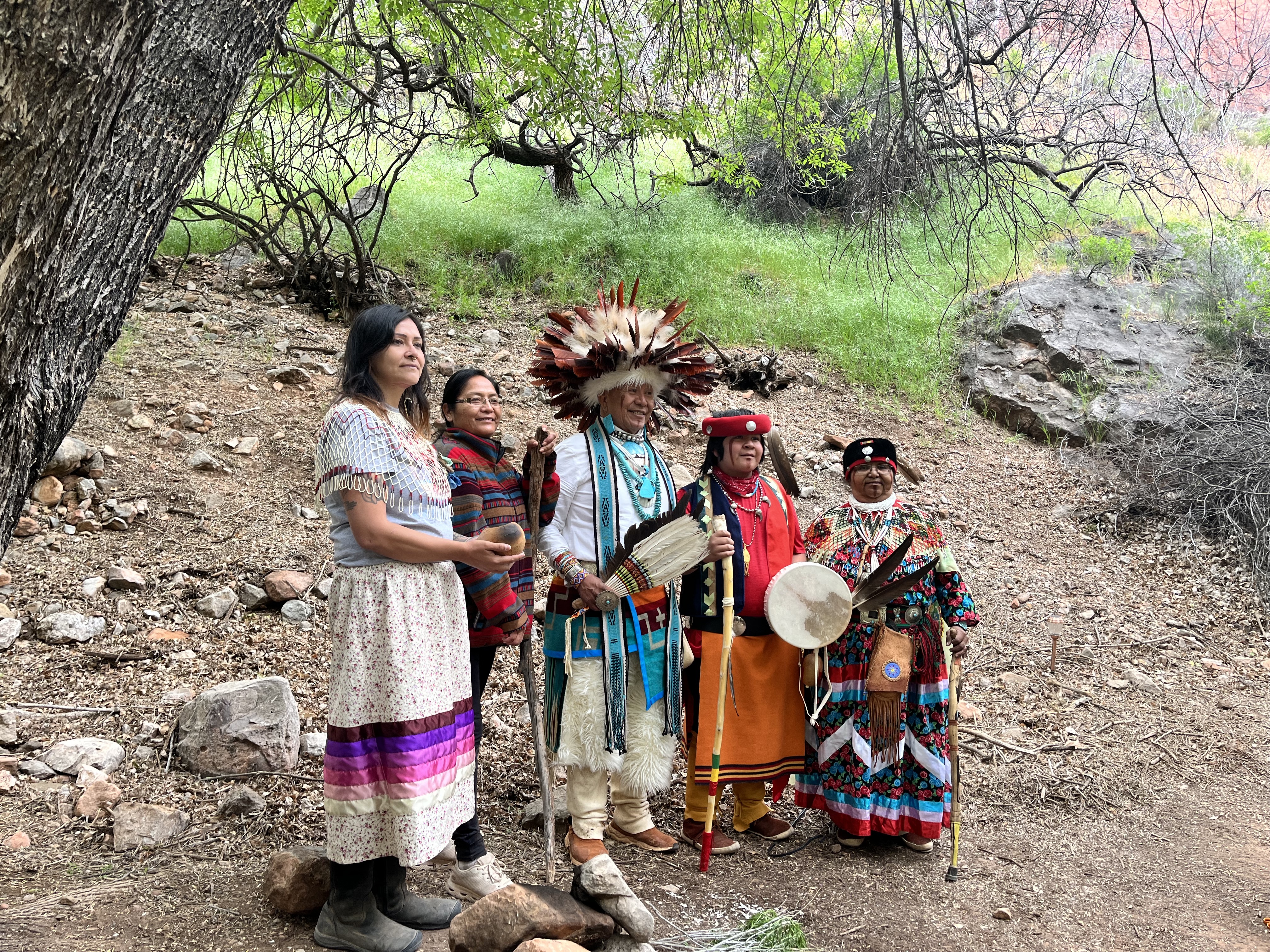 Havasupai tribal members at Havasupai Gardens naming ceremony