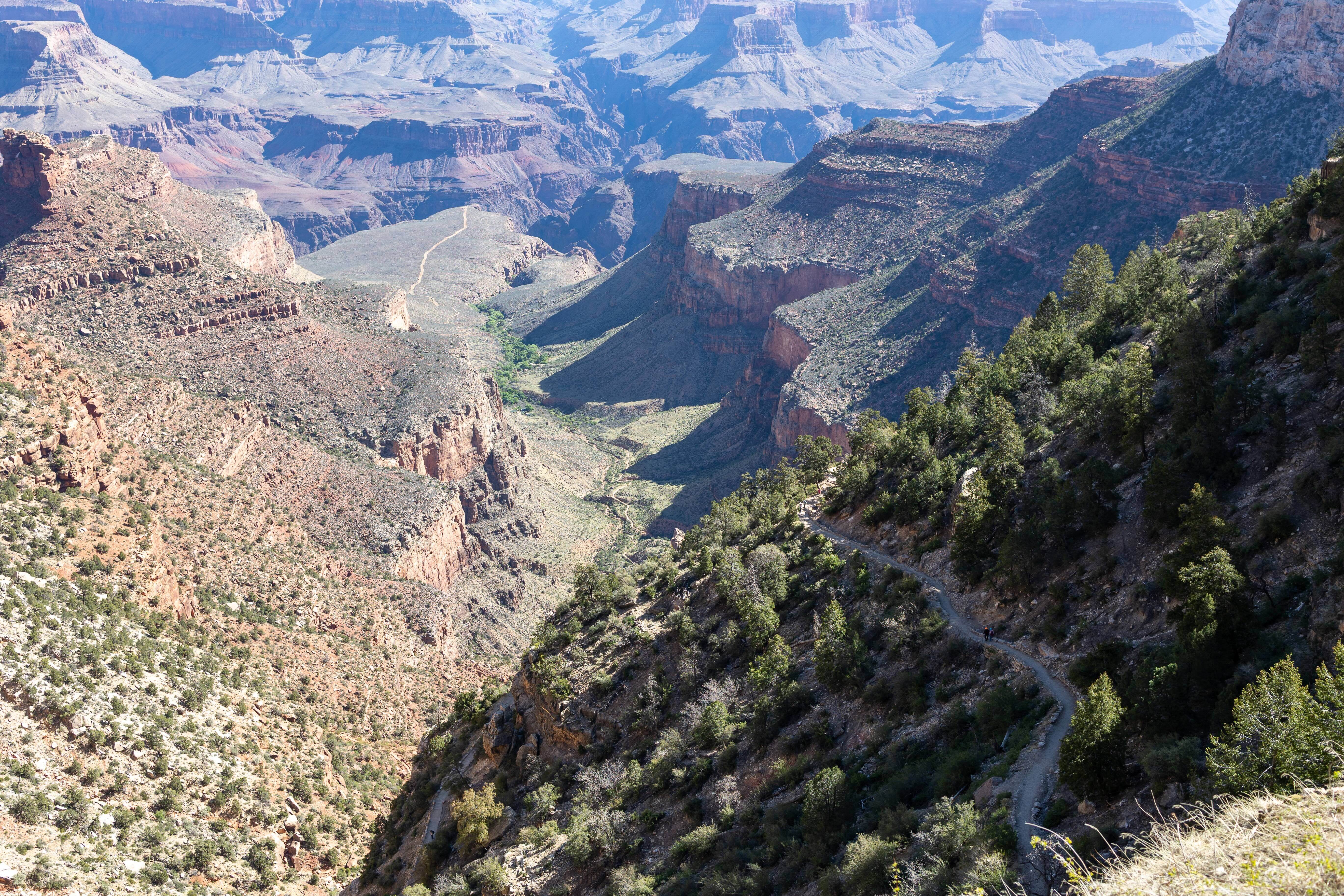 Looking down the Bright Angel Trail. PC L/Cisneros