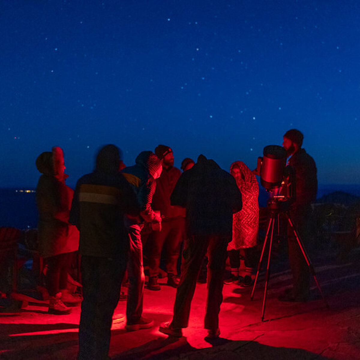 Telescope set up on north rim