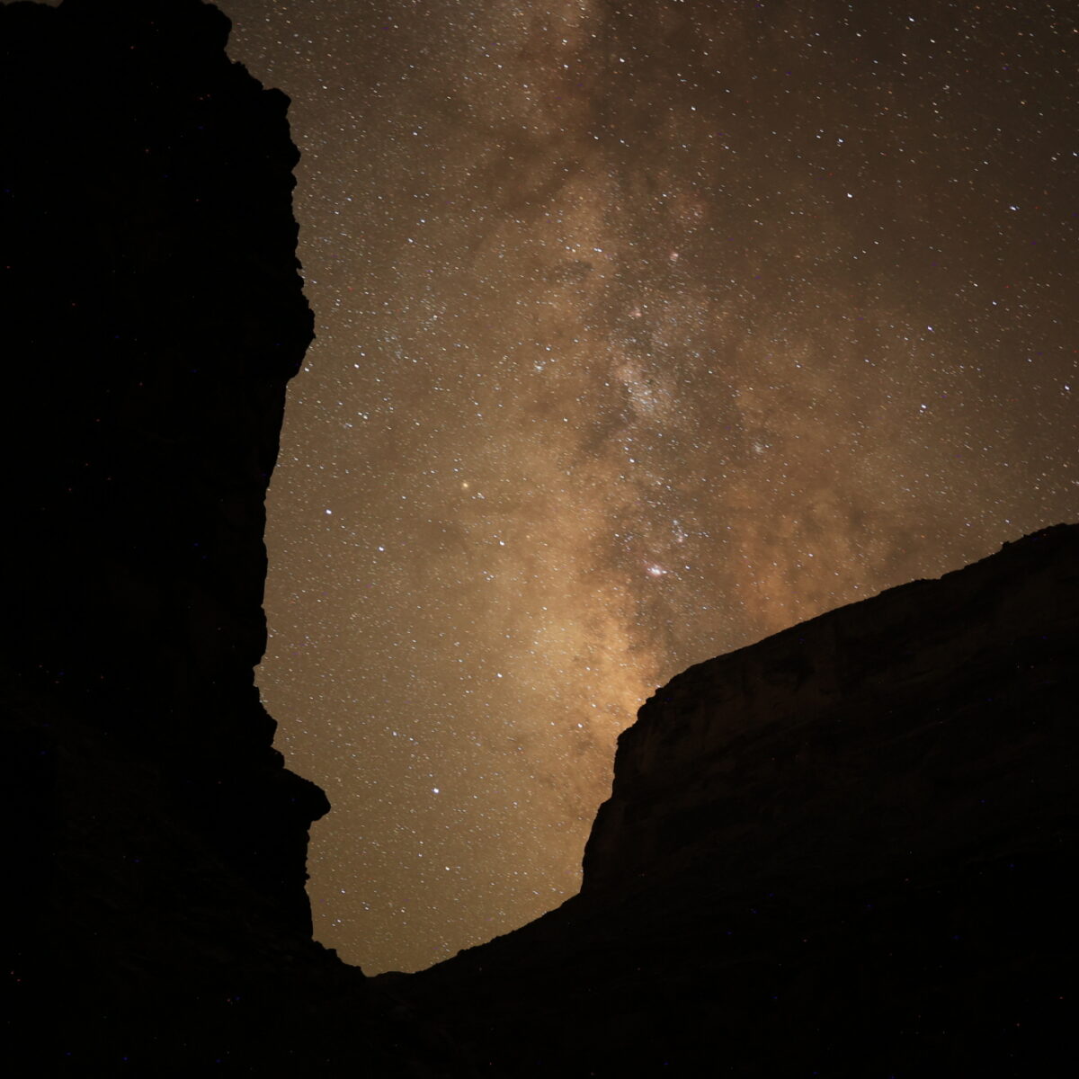 Milky Way Rising at the bottom of the canyon