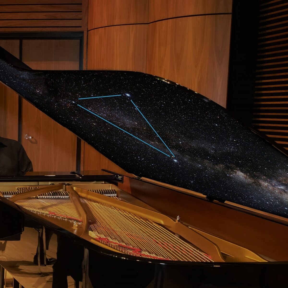 Dr. David Koerner at piano, Kitt Summer Triangle
