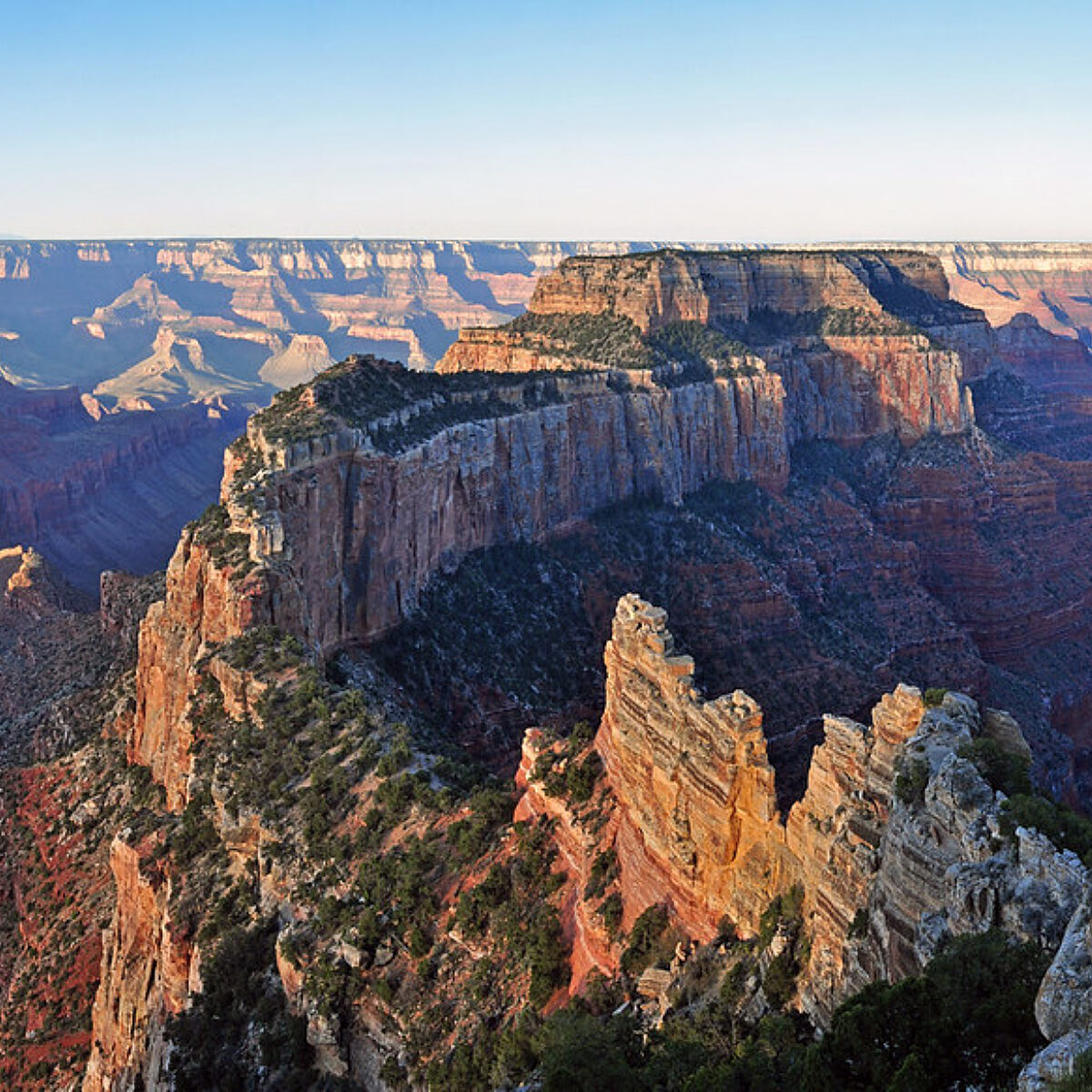 Cape Royal on the North Rim provides a panorama up, down, and across the canyon.