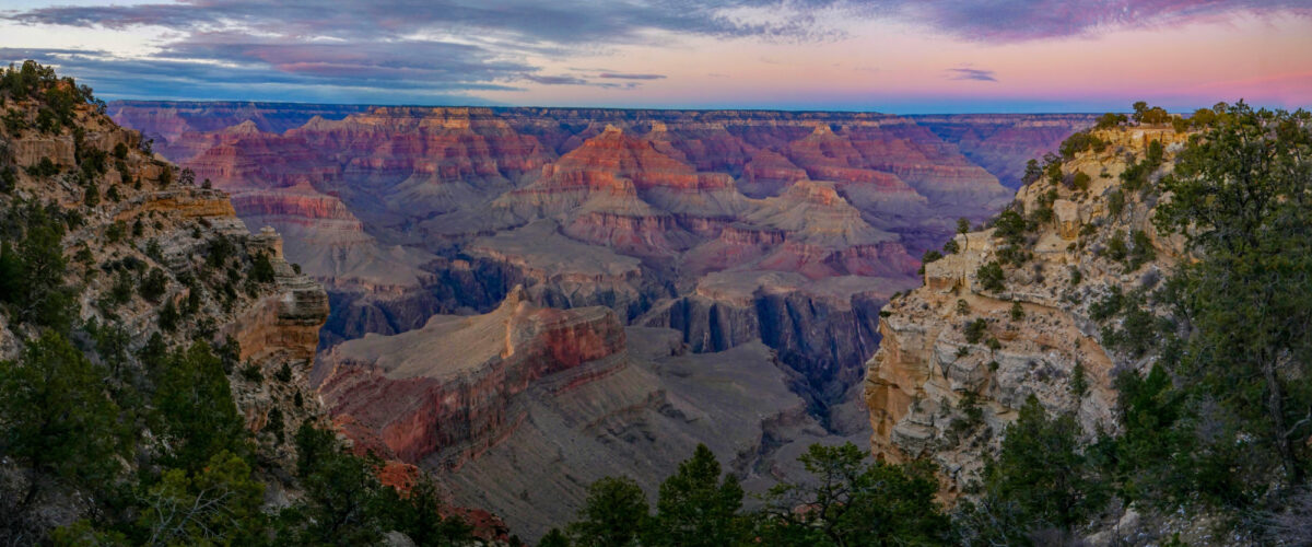 Grand Canyon National Park Powell Point Sunset 1310035
The soft glow of twilight illuminating this vast canyon landscape, just after sunset, as seen from Powell Point on the South Rim of the park. Thursday, December 17, 2020. NPS/M. Quinn