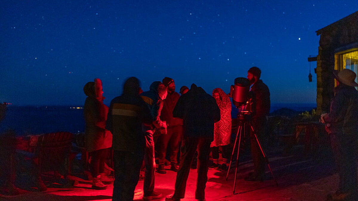 Telescope set up on north rim