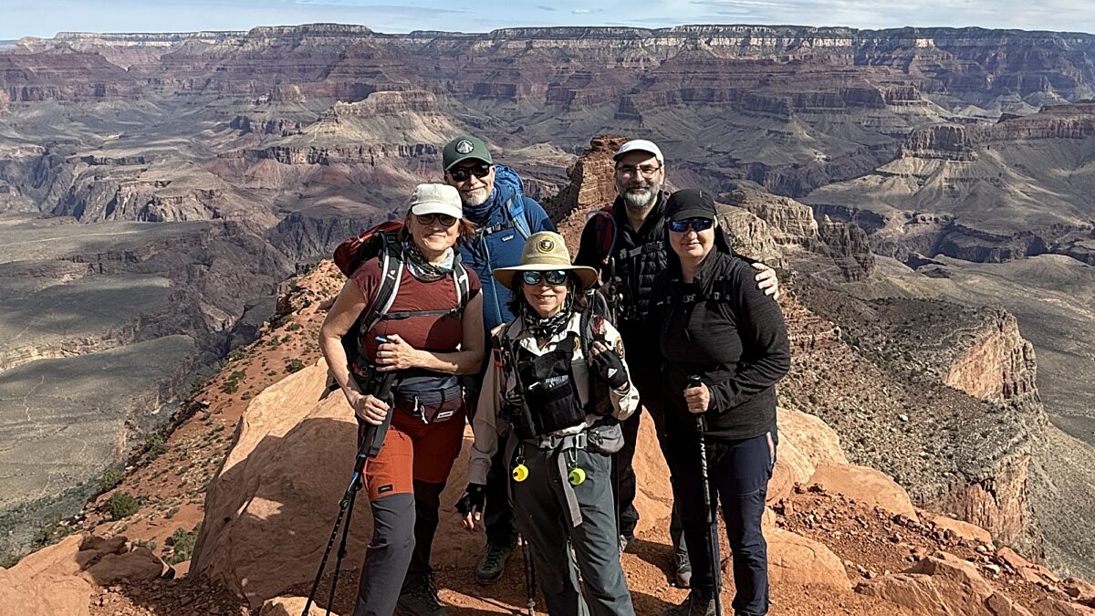 A group of hikers with PSAR