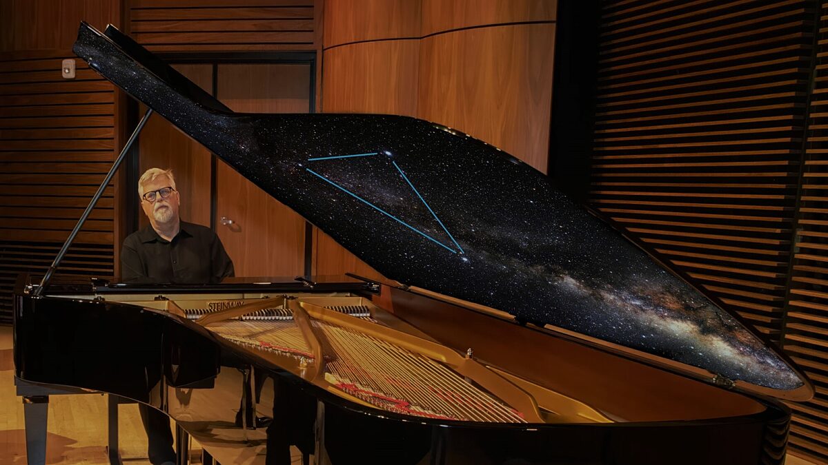 Dr. David Koerner at piano, Kitt Summer Triangle