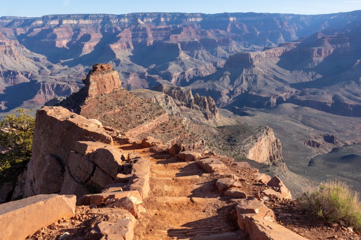 Looking down on the south kaibab trail.