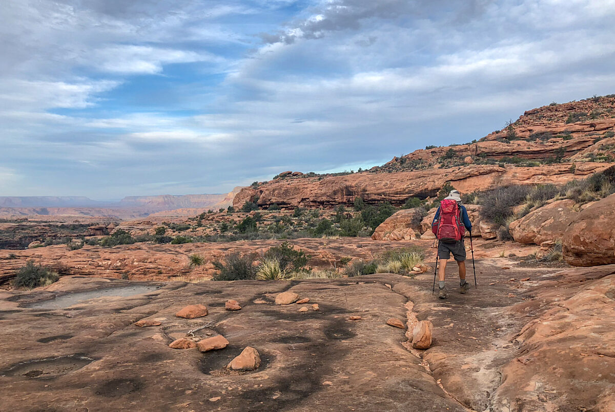 Thunder River Trail with a hiker walking. Photo: John Strother
