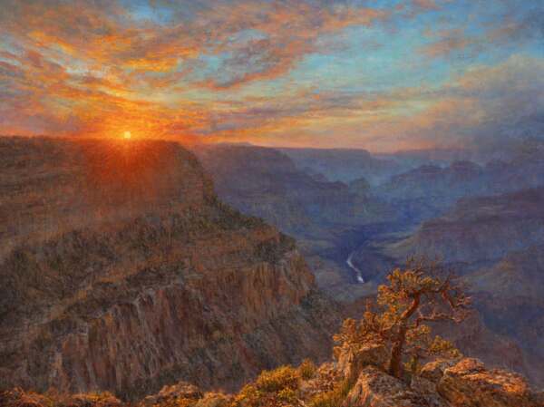 Sunset painting of Grand Canyon