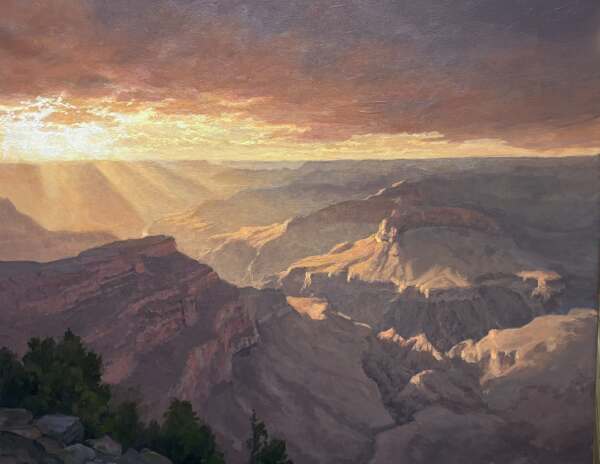 Sun setting over Grand Canyon
