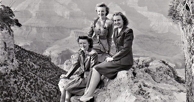 Barb’s mom Jeanne, with her friends Pinky and Ethel, who she grew up with at Grand Canyon