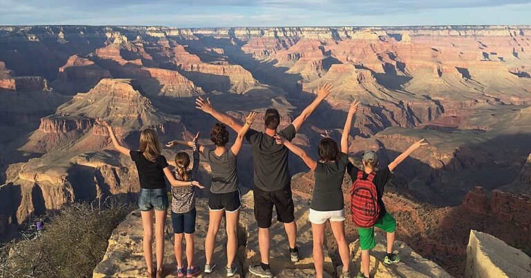 The Bouwman Family in 2016 at the South Rim