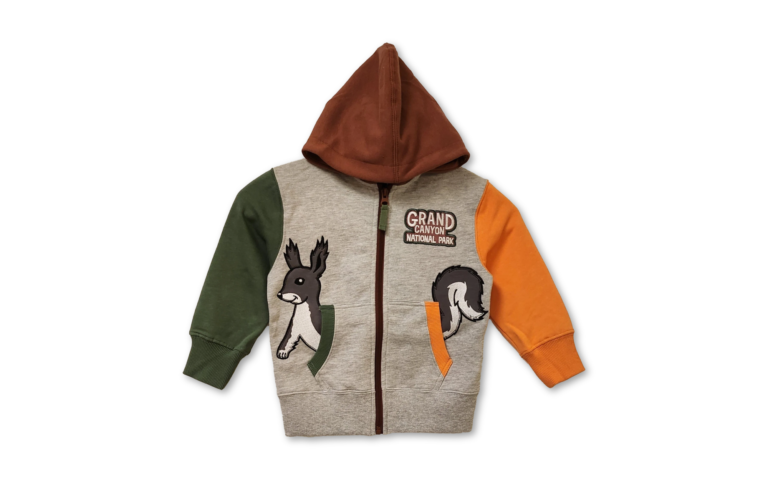 Toddler Squirrel Hoodie w border
