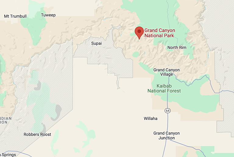 Grand Canyon National Park Map