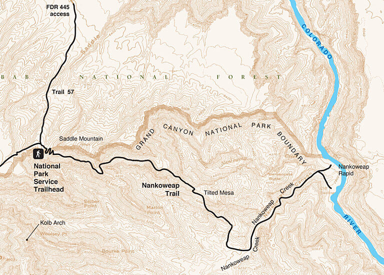 Nankoweap Trail Map ,2017