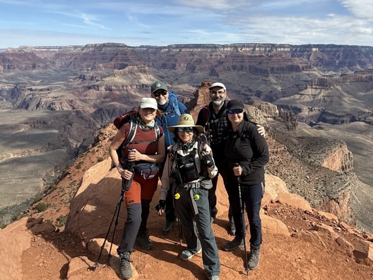 A group of hikers with PSAR