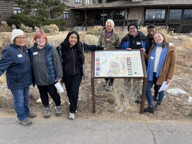 Group of Grand Canyon Conservancy staff in front of the demonstration garden