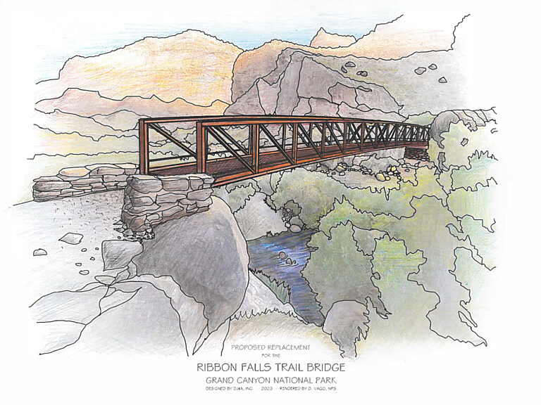 Graphic rendering of proposed bridge