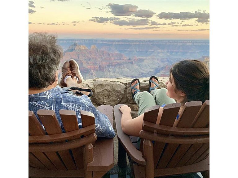 Chairs overlooking North Rim.