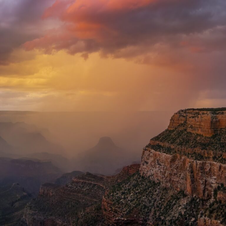 Colorful Sunset During Summer Monsoon Rain cropped