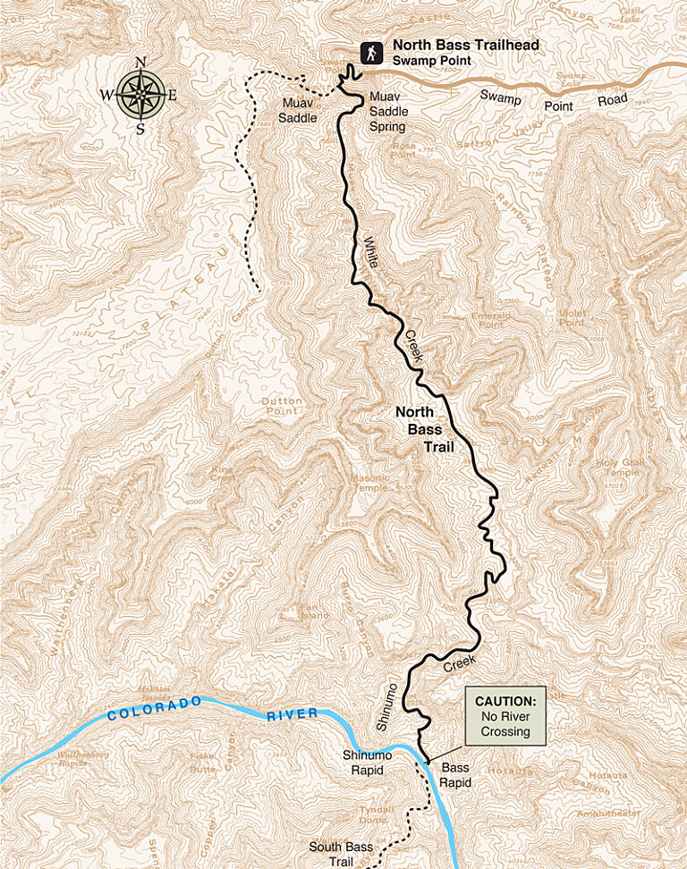 North Bass Trail map 2017