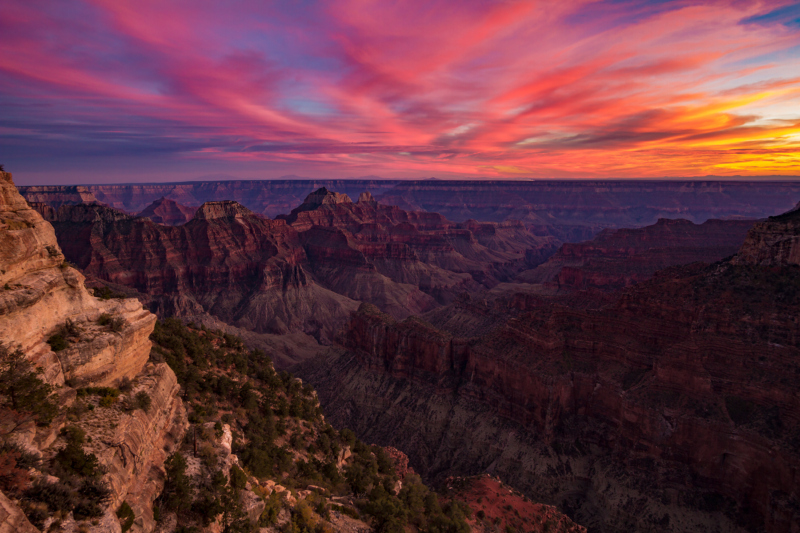 Sunrise at the North Rim.