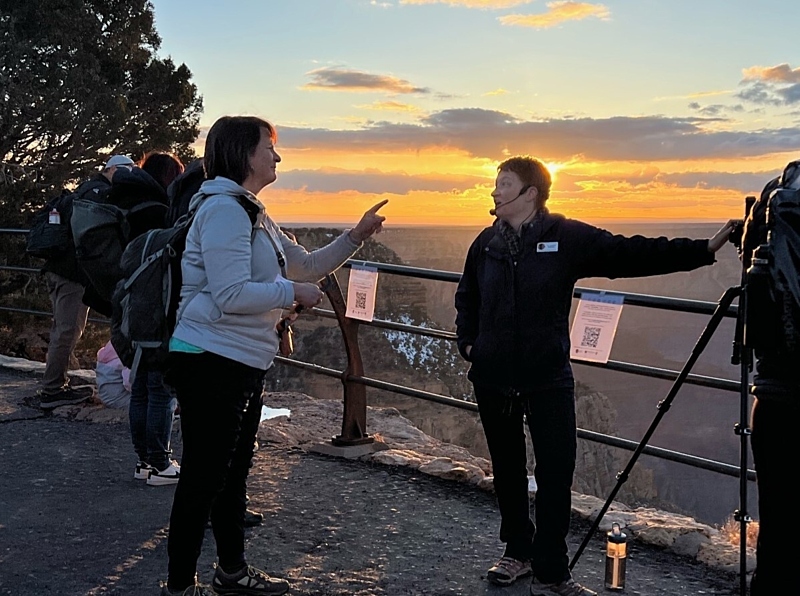 Conversations with visitors during public programming.