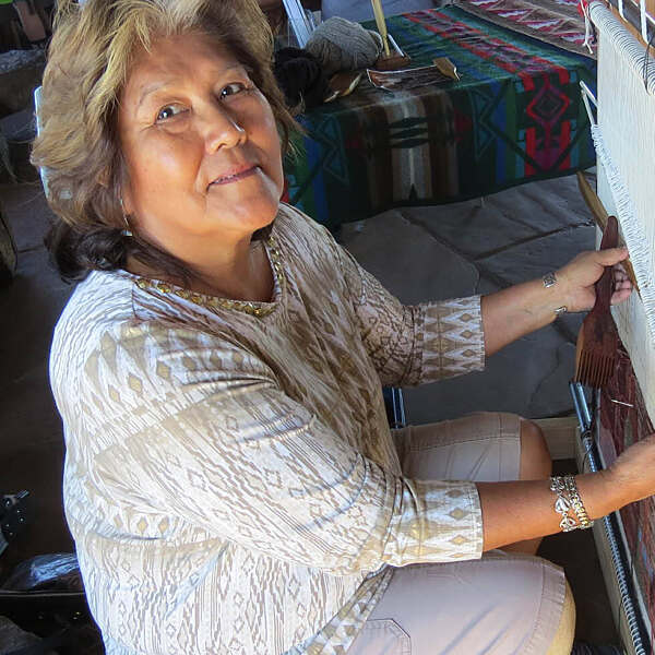 Jane Hyden working on artwork