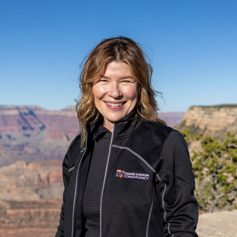 Liz Silkes with South Rim in the background